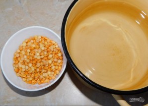 Гороховый суп с грибами и беконом - фото шаг 1