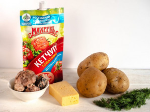 Фаршированный картофель с тунцом и кетчупом - фото шаг 1