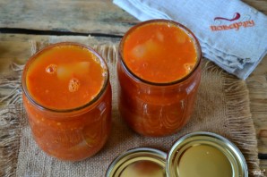 Перец в томатном соке на зиму - фото шаг 8