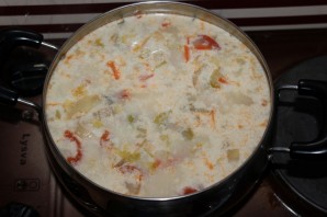 Белый суп с морепродуктами - фото шаг 6