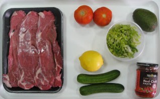 Американский салат со стейком - фото шаг 1