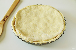 Пирог с сыром из творожного теста - фото шаг 7
