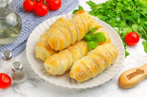 Сосиска в тесте в духовке - фото шаг 9