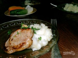 Свинина жареная с картофельным пюре - фото шаг 6