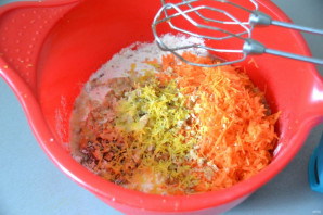 Постный морковный пирог с орехами - фото шаг 9