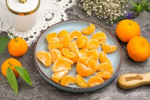 Торт с мандаринами без выпечки - фото шаг 2