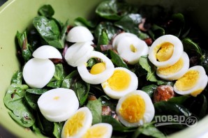 Яичный салат со шпинатом - фото шаг 7