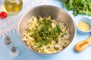 Постный салат из капусты - фото шаг 3