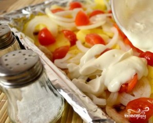 Запеченная картошка с шампиньонами и сыром - фото шаг 4
