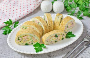 Рулет с ветчиной - фото шаг 8