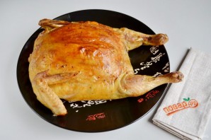 Курица, фаршированная блинами (праздничная) - фото шаг 15