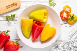 Перец, квашеный с капустой - фото шаг 3