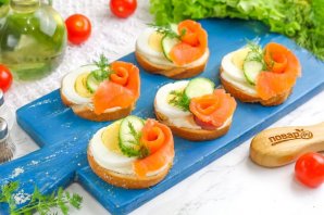 Бутерброды с красной рыбой