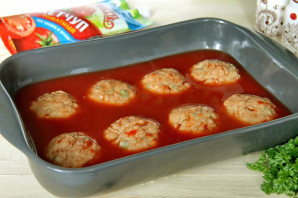 Тефтели без риса в томатном соусе с кетчупом - фото шаг 8