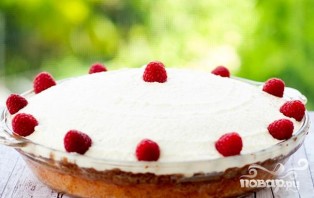 Пирог с малиной и ванильным кремом - фото шаг 8