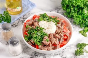 Салат из говядины и консервированной красной фасоли - фото шаг 5
