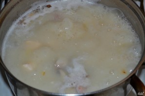 Грибной суп с плавленым сыром - фото шаг 7