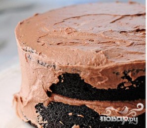 Шоколадный пирог с орехами - фото шаг 8