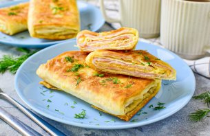 Лаваш с ветчиной и сыром - фото шаг 9