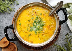 Сырный суп с курицей и болгарским перцем - фото шаг 8