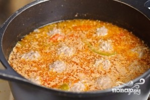 Суп с мясными фрикадельками - фото шаг 12