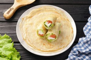 Блины с красной рыбой - фото шаг 15