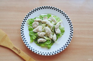 Салат с хурмой и курицей - фото шаг 5