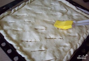 Пирог с капустой из готового слоеного теста - фото шаг 6