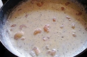 Паста с креветками в сливочно-чесночном соусе - фото шаг 4