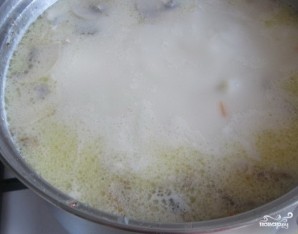Суп из шампиньонов с сыром - фото шаг 8