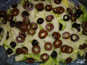 Cалат с фетой и оливками - фото шаг 3