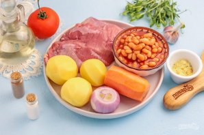 Суп из консервированной фасоли с мясом - фото шаг 1