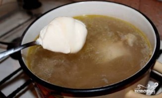 Сырный суп с курицей и грибами - фото шаг 7