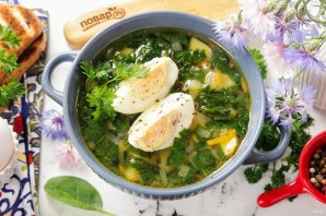 Суп со шпинатом и яйцом - фото шаг 11