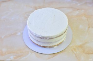 Маковый торт с консервированными персиками - фото шаг 11