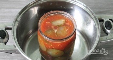 Огурцы в томатной заливке на зиму - фото шаг 7