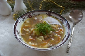 Суп  с фаршем и макаронами - фото шаг 7