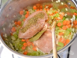 Сливочный суп с курицей и рисом - фото шаг 3