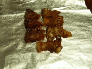 Куриная печень, запеченная в фольге - фото шаг 5