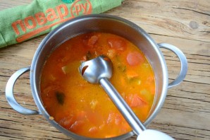 Густой томатный суп с фрикадельками - фото шаг 9