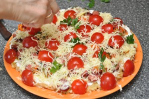 Пицца на сковороде с овощами - фото шаг 6