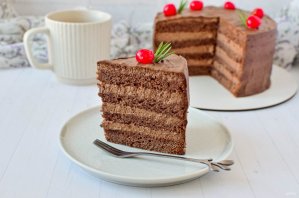 Шоколадный слоеный торт - фото шаг 17