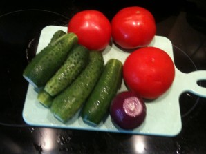 Салат "Дачный" из свежих овощей - фото шаг 1