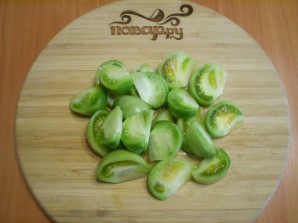 Салат из зеленых помидоров на зиму - фото шаг 2