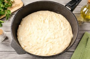 Ленивый хачапури на сковороде рецепт с сыром на молоке - фото шаг 7