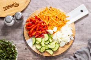 Салат из папоротника - фото шаг 4