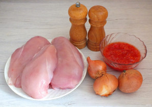 Шашлык из курицы с луком - фото шаг 1