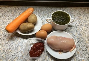 Суп с курицей и щавелем - фото шаг 1