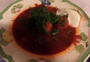 Свекольный суп с фрикадельками - фото шаг 7