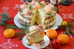 Мандариновый торт на Новый год - фото шаг 32